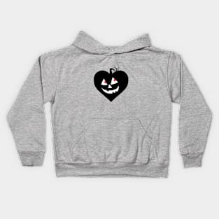 Happy Hallowin Party heart Halloween day red pumpkin pixel art Kids Hoodie